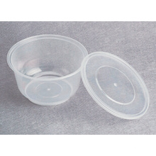 Runde Plastik Take Away Microwavable Lebensmittelbehälter 450ml